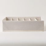 Homze Polyester Clothes Organizer, 6 Grid Beige 59.5*20.5*19Cm image number 1
