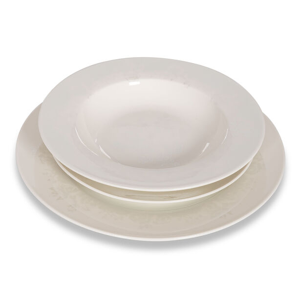 18 Pcs Rosa Pearl Dinner Set  image number 1