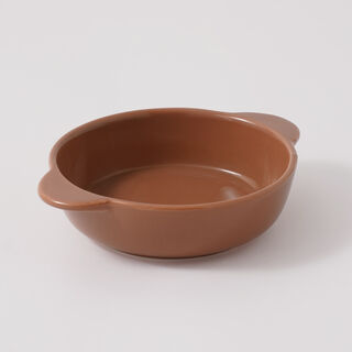 Alberto 6.8" ceramic roung baking pan 17.3*13.8*4cm, brown