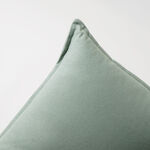 Boutique Blanche solid green cotton pillow 45*45*15cm image number 2