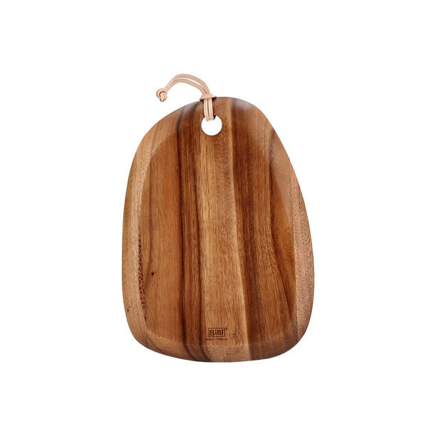 Pebble Shaped Cutting Board/ Leather String image number 1