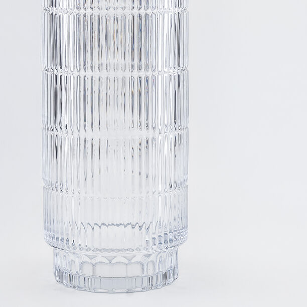 هومز فازة زجاج فضي مضلّع 15*15*34.3 سم image number 3