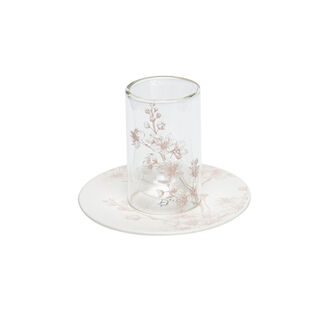 Dallaty white porcelain and glass Tea and coffee cups set 18 pcs