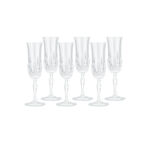 RCR transparent italian crystal glasses set of 18 pc image number 3