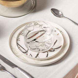 Oulfa gold*silver porcelain 18 Pcs dinner set