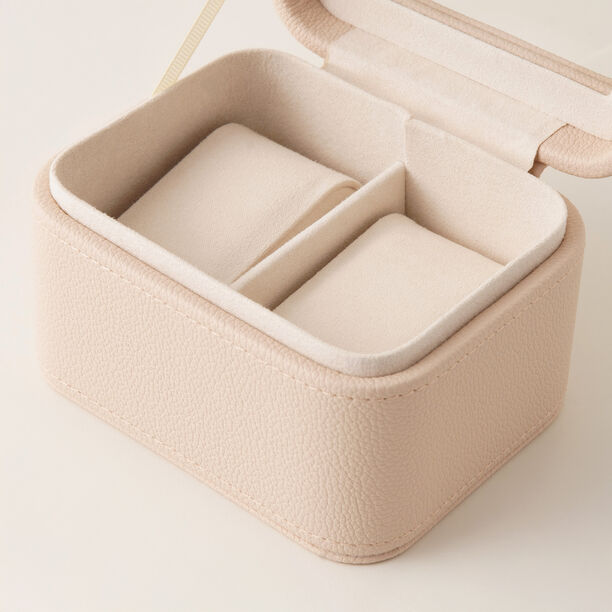 هومز صندوق ساعات جلد بقسمين 12*8*9سم، اوف وايت image number 3