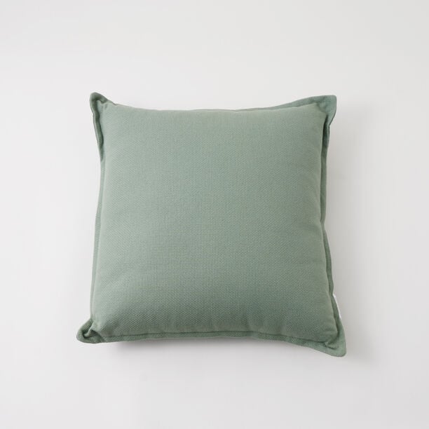Boutique Blanche solid green cotton pillow 45*45*15cm image number 0