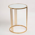 Side Table Set Of 2 Gold With Mirror Top Big image number 1