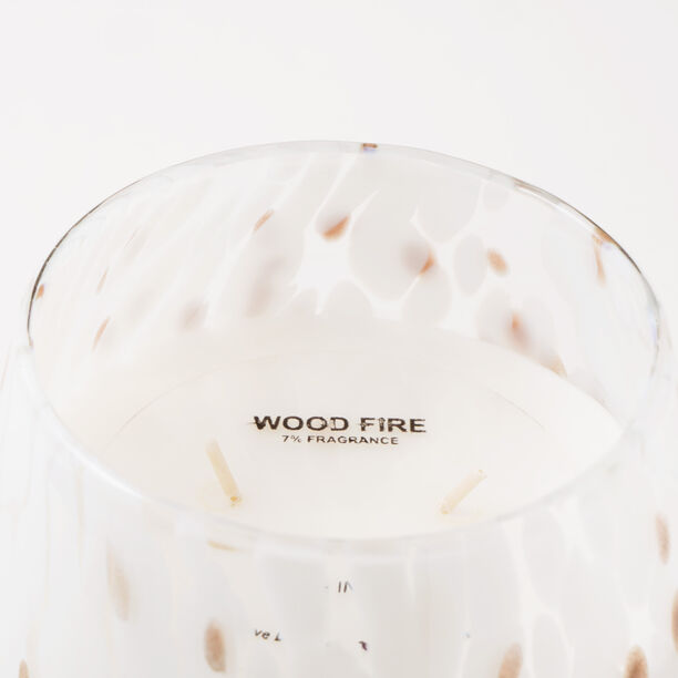 Homez glass jar candle 10*13.75cm, white image number 3