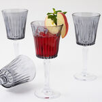 La Mesa Glass Juice Cups Set 4Pcs 290Ml, Grey image number 3