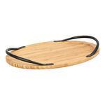 Alberto Bamboo Serving Tray With Metal Handle image number 0