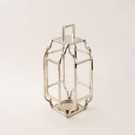 Homez stainless steel silver lantern 23*23*45 cm image number 0