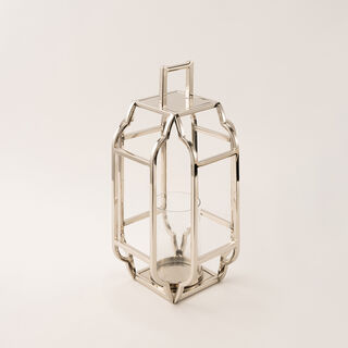 Homez stainless steel silver lantern 23*23*45 cm