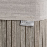 Homez triangle bamboo laundry hamper 58L, grey image number 3