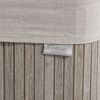 Homez triangle bamboo laundry hamper 58L, grey