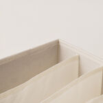 Homze Polyester Clothes Organizer, 6 Grid Beige 59.5*20.5*19Cm image number 2
