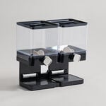 Alberto plastic double cereal dispenser square, black 3700ml image number 0