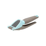 Alberto stainless steel garlic presser with blue and brown handle image number 2