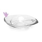 Decorative Centerpiece Glass With Crystal Pink Butterfly image number 0