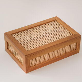 Dallaty bamboo tea box with 6 grids 23*15.2*7.8cm