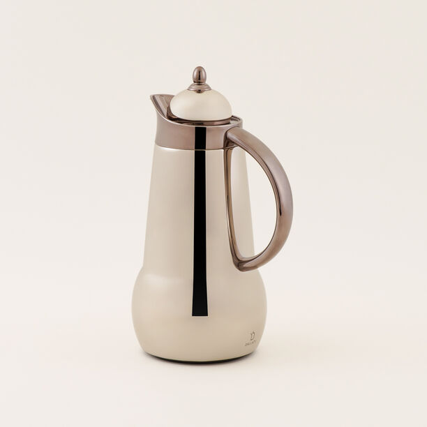 "دلتي طقم دلة ستيل قطعتين 1 لتر، ذهبي مطفي image number 2