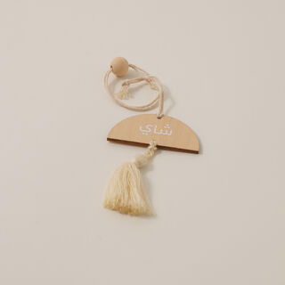 Dallaty wooden and cotton rope tag 29*6.1cm