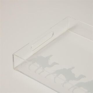 Dallaty Acrylic Serving Tray with ًWhite Camel Print