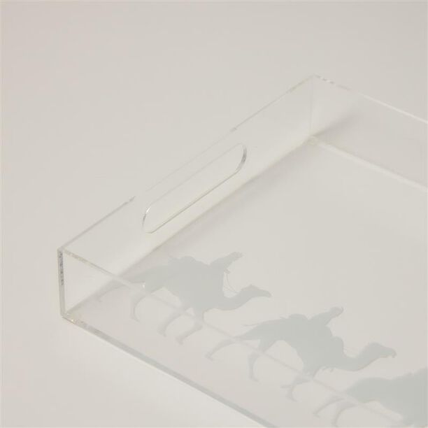 Dallaty Acrylic Serving Tray with ًWhite Camel Print image number 1
