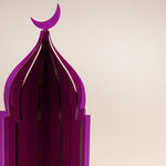 Lucerna Accent Acrylic Ramadan Decorative Piece, Purple 10*10*32Cm image number 2