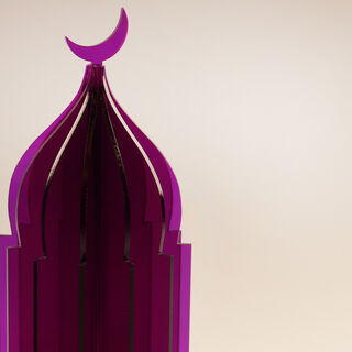Lucerna Accent Acrylic Ramadan Decorative Piece, Purple 10*10*32Cm