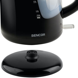 Sencor plastic black kettle 2200W, 2.5L