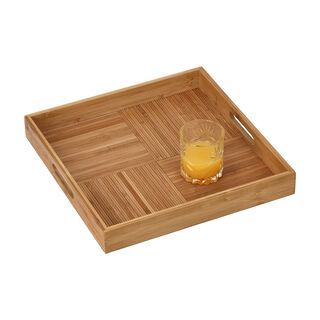 Dallaty natural bamboo serving tray 37.8*37.8*5 cm