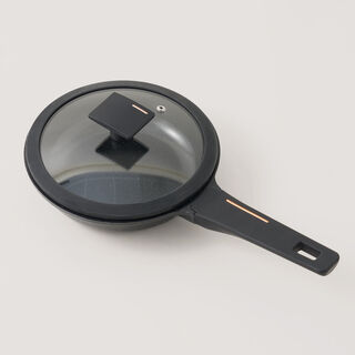 Alberto aluminum frying pan with lid 1.5l, black