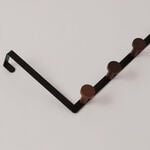 Homez 5Pcs Door Hooks, Black 52*38*39 Cm image number 1