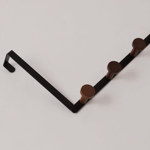 Homez 5Pcs Door Hooks, Black 52*38*39 Cm image number 1