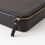 Homez black faux leather sunglasses organizer 4 divisions 24.1*16.5*5.1cm image number 1