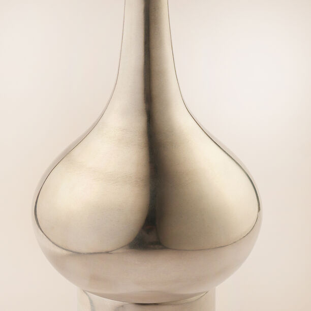 Homez Dome Shaped Ramadan Aluminum Decortive Piece Yaqut Collection 10*10*30Cm, Silver image number 2