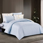 Unique home 6pc faded leafs super king cotton comforter set 260*240cm image number 1