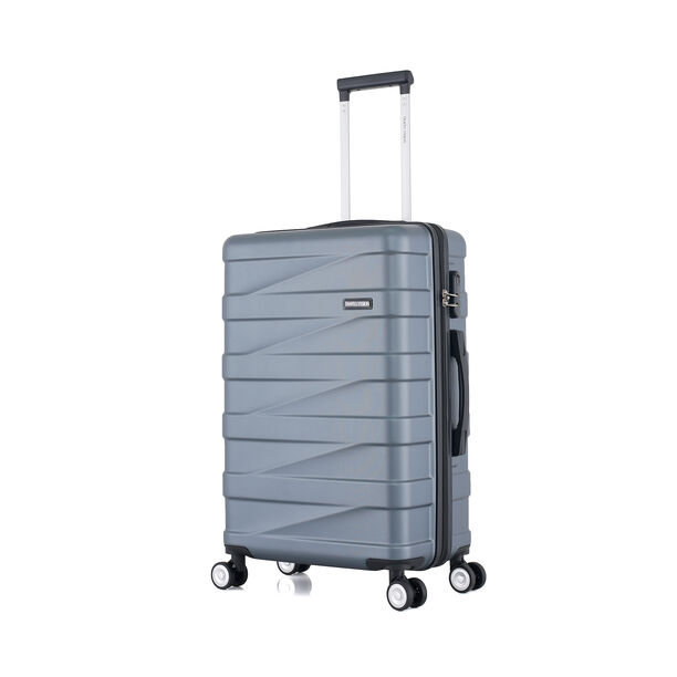 3 Piece Abs Trolley Case Set Horizontal Stripes Light Blue 20/24/28" image number 4