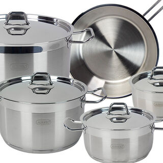 Alberto Stainless Steel Cookware Set 9 Pieces