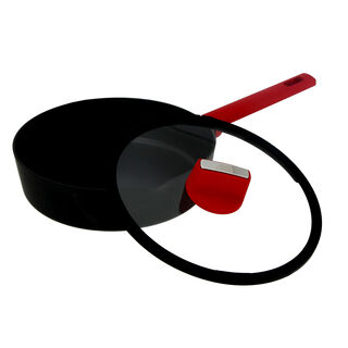 Deep Fry Pan with Glass Lid & Soft Touch Handle