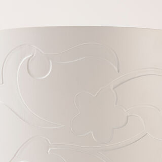 Bahja white wood trash bin 21*21*27 cm