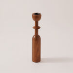 هومز حامل شموع خشب 5*5*28سم، بني image number 0