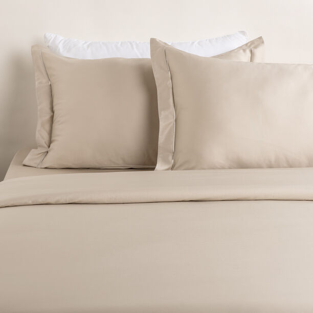 بوتيك بلانش طقم غطاء لحاف قطن مصري 400 خيط، شامبين، 260*240 سم image number 0