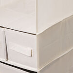 Homez polyester clothes organizer hanging organizer with 7 tiers and 3 drawers, beige 32*62*32 image number 4