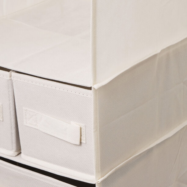 Homez polyester clothes organizer hanging organizer with 7 tiers and 3 drawers, beige 32*62*32 image number 4