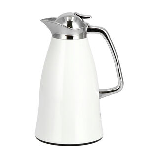 Vacuum Flask Chrome And White 1L