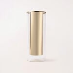 Oulfa gold metal/ glass cylindrical vase 15*15*39 cm image number 0