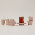 Zukhroof 28Pc Porcelain Tc Set Pink Serve 6 image number 0