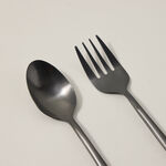 Abundance 3 Pcs Serving Set Matt Chrom Color image number 4